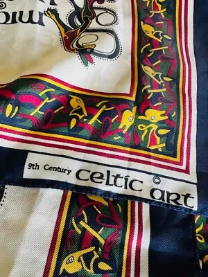 Vintage Irish GAELIC SCARF Inspired By The Book Of Kells 53×12  Celtic Style VGC • $9.99