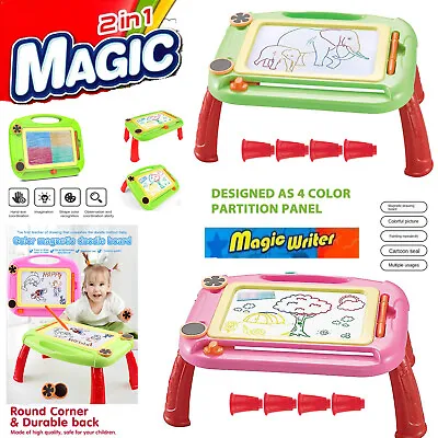 Kids Magnetic Drawing Board Magic Doodle Mat Sketch Writing Painting Children • £9.85