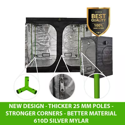 £45 • Buy Hydroponics Professional Grow Tent 600D Silver Mylar Growing Indoor Bud Dark