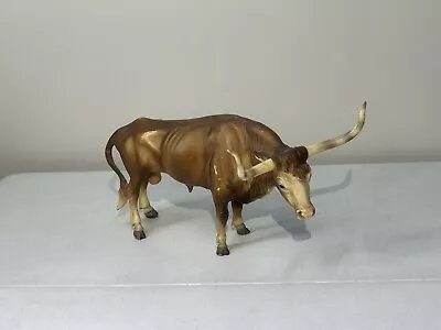 Vintage Breyer Molding Co Brown Texas Longhorn Steer Bull Cow • $49.99