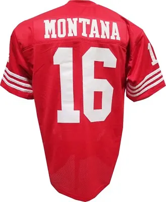 UNSIGNED Red Custom Stitched Football Joe Montana Jersey Men's • $39.99