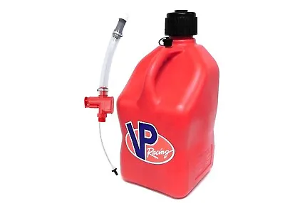 VP Racing Red Square 5 Gallon Race Fuel Jug Gas Can + VP Trigger Hose • $75.99