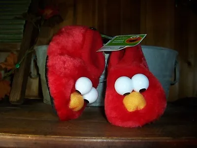 Sesame Street Boys Toddler Slippers Shoes Size 9-10 Red Indoor Elmo Fabric Botto • $15.99