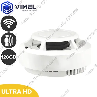 Home WIFI Wireless 128GB Smoke Detector Alarm Room Security Camera Spy Hidden • $269