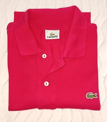 Lacoste Polo Shirt Womens Size 4 Red • $20