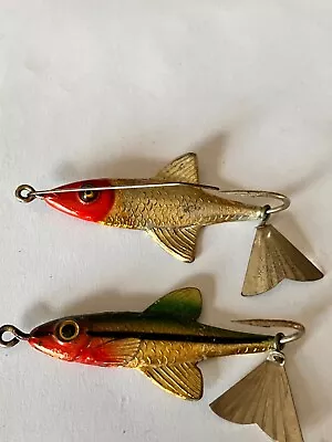 2 Fred Arbogast Tin Liz Vintage Metal Fishing Lures • $23.50