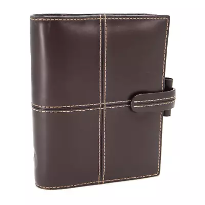 Filofax Pocket Cross  Personal Organizer Planner Brown Italian Leather 5.5  • $49.49