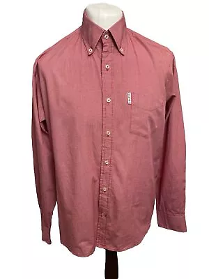 Trojan Records Lambretta Red Button Down Shirt Size XL Skinhead Ska Northern Sou • £15