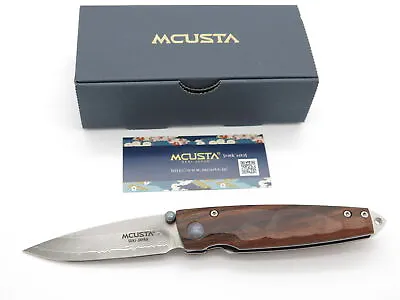 Mcusta Seki Japan Tsuchi MC-77DI Ironwood & VG-10 Damascus Folding Pocket Knife • $184