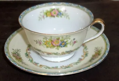 Antique Noritake Morimura Hand Painted Floral Japan Gold Tea Cup & Plate • $5.64