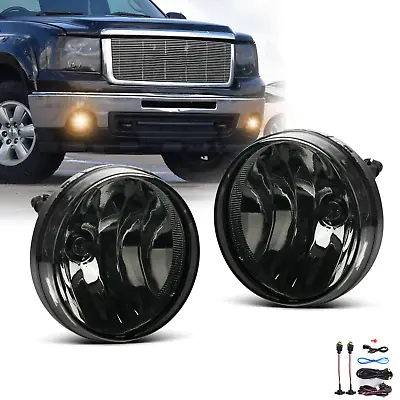 Fog Lights Assembly For 2007-2013 GMC Sierra 1500 Replacement Smoke Lens • $33.99