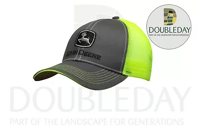 £23.99 • Buy John Deere Adults Grey & Hi-Viz Yellow Mesh Back Baseball Cap - MC13080411CH