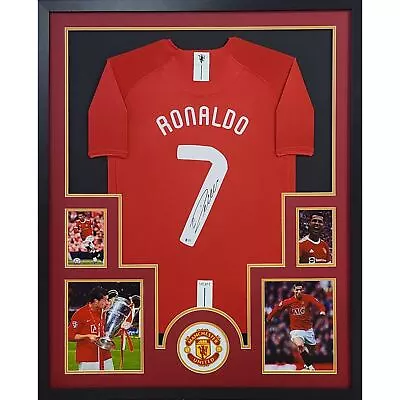 Cristiano Ronaldo Framed Signed Jersey Autographed Manchester United Beckett • $1664.99