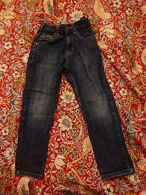 Blue Zoo Boys Adjustable Waist Jeans Age 7-8 Dark Denim • £2.99