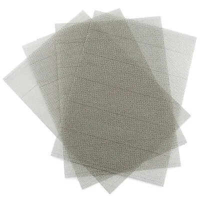 4 X Stainless Steel Mesh Sheets Metal Mesh Mouse Control Wire Mesh Vent Covers • £8.95