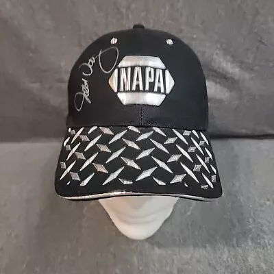 Vintage NAPA Auto Parts Diamond Plate Black Michael Waltrip Autographed Hat Cap • $32.83