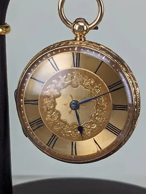 18ct Gold Pocket Watch By Pidduck & Sons Manchester 1875 • £990