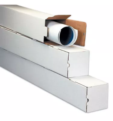 100 - 3 X 3 X 30 White Corrugated Square Mailing Tube Shipping Storage Tubes • $169.58