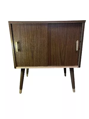 Vintage Mid Century Modern Record Cabinet Credenza Album Storage Retro 1960's • $109.95