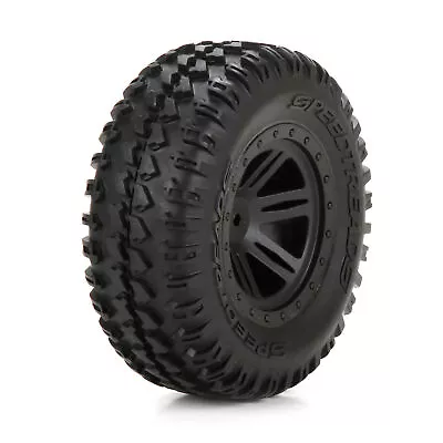 ECX ECX43011 FR Tires Premounted Black Wheels (2): 1:10 AMP DB • $23.99