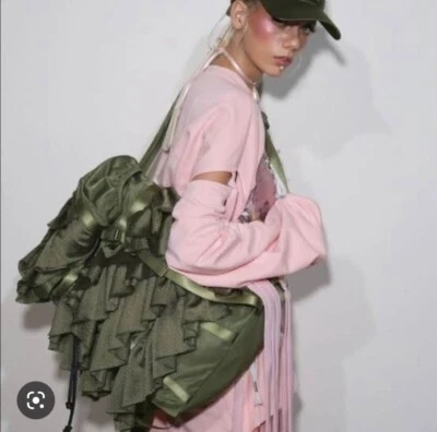 $320 • Buy Puma Fenty By Rihanna Ruffle Backpack Olive Branch NWT