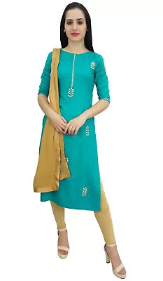 $61.59 • Buy Atasi Designer Rayon Turrquoise Salwar Kameez Ethnic Indian Custom Clothing