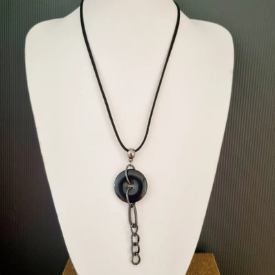 £1.99 • Buy Black Chain  Pendant Necklace