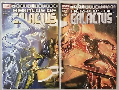 Annihilation Heralds Of Galactus 1-2 Set (2007 Marvel Comics) Connecting Cvr • $5.50