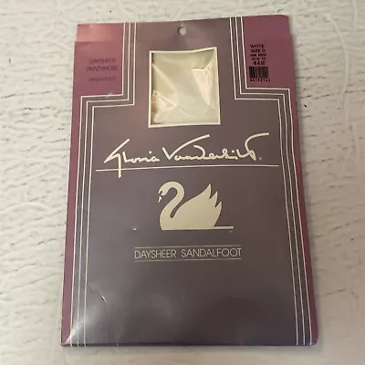 Gloria Vanderbilt Pantyhose Day Sheer Sandlefoot Color Off White Size D • $6.99