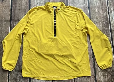 Nike Fit Dry Livestrong Lance Armstrong Pullover Jacket Shirt Yellow Mens Large • $29.99