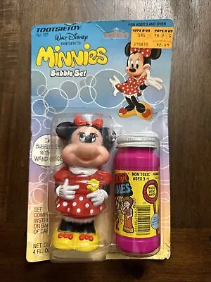 Walt Disney Minnie Mouse Bubble Set Vintage 1986 Tootsietoy Toy Figure Mickey • $17.99