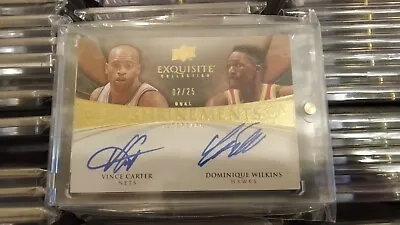 08-09 UD Exquisite Dual Enshrinements Vince Carter D Wilkins Dual Auto 02/25 • $5000