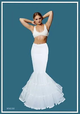 Mermaid Trumpet Petticoat Crinoline A-line Hoopless Underskirt Skirt Slip Bridal • $55.99