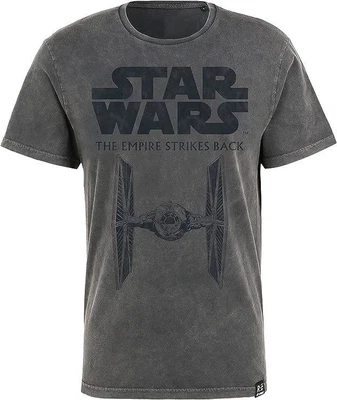 $27.82 • Buy Star Wars T-Shirt Empire Strikes Back Tie Fighter Men Cotton Grey T-Shirt
