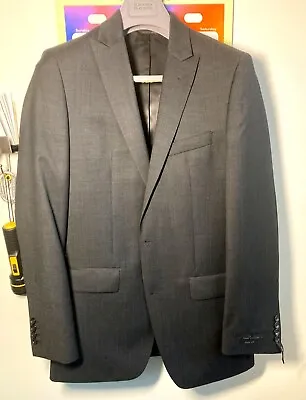 Marc Anthony Wool Suit Mens 40 L Gray Pinstripe Classic Jacket  • $16