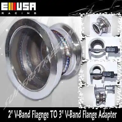 Steel Adapter Fit 2  V-Band Flagne TO 3  V-Band Flange Header Exhaust Piping • $25.99