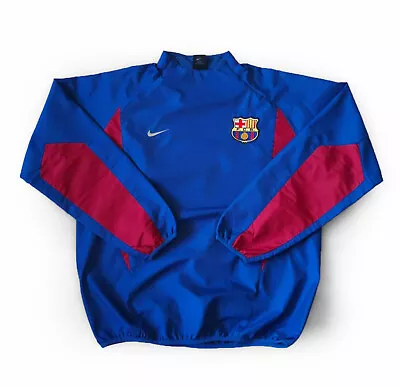 Barcelona 2002-03 Nike Widbreaker Pullover Trainning Football Soccer Jacket M • $120