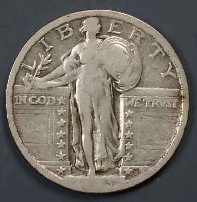 1923 25C Standing Liberty Silver QUARTER DOLLAR US TYPE COIN Q181 • $7.99