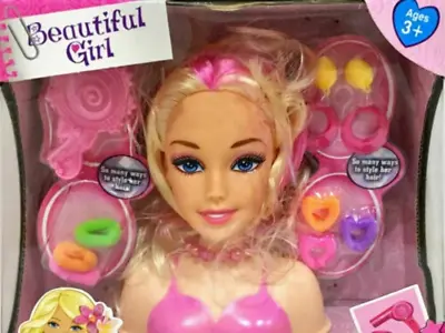 £12.99 • Buy Doll Head Fashion Glamour Hair Styling Dolls Play Set Kids Children Xmas Gift