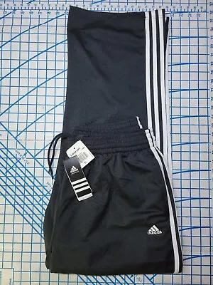 Adidas Men's 3 Stripes Track Pant Black/White XL 32x29.5 Classic Performance • $49.99