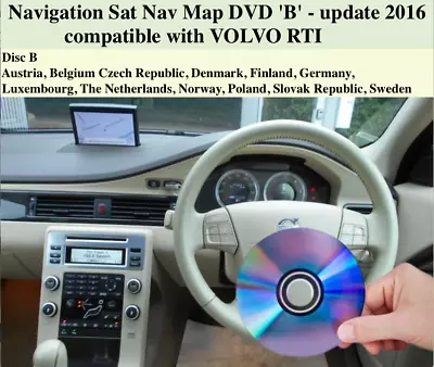 Navigation Sat Nav Map DVD 'B' - Update 2016 FOR VOLVO RTI V70 XC70 XC90 C30 • $24.85