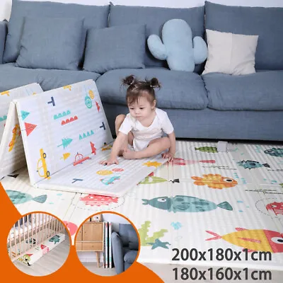 £27.50 • Buy 2Side Baby Crawl Play Mat Soft Blanket Foldable Cartoon Waterproof Picnic Carpet