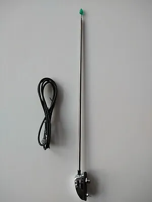 AM FM Radio Antenna Green Tip Single Side Mount Retractable Vintage Retro Style • $32.95