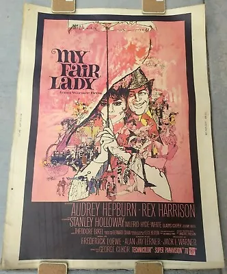 MY FAIR LADY 1964 Original U.S. 30  X 40   Movie Poster On Card Stock Very Rare • $599.99
