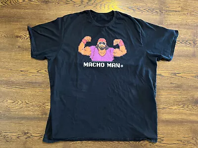 'Macho Man' Randy Savage WWE WWF Pixel Video Game T-Shirt - 2XL • $9.99