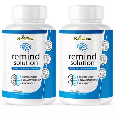 Remind Solution- Brain Support- 2 Bottles- 120 Capsules • $64.99