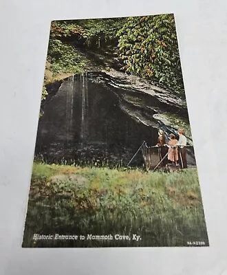 Historic Entrance Mammoth Cave KY Color Linen Postcard #155 • $0.99