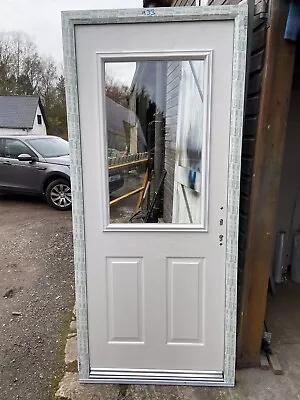 New White 933-2095 Brand  New Composite Back  Door In Upvc Frame Clear Glass • £395