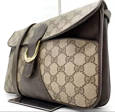 GUCCI/Shoulder Bag/Vintage/brown/Interlocking GG Supreme Flap/Beautiful • £211.07