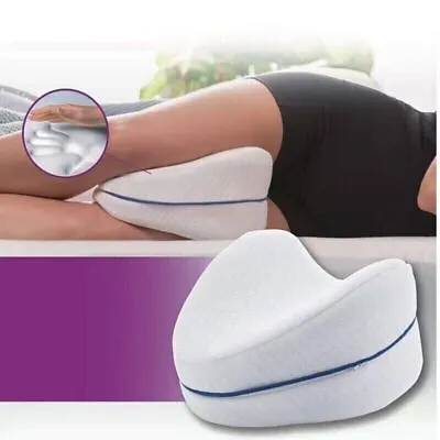 Memory Foam Leg Pillow Firm Back Hips Knee Support Pain Relief Bed Cushion • £8.26